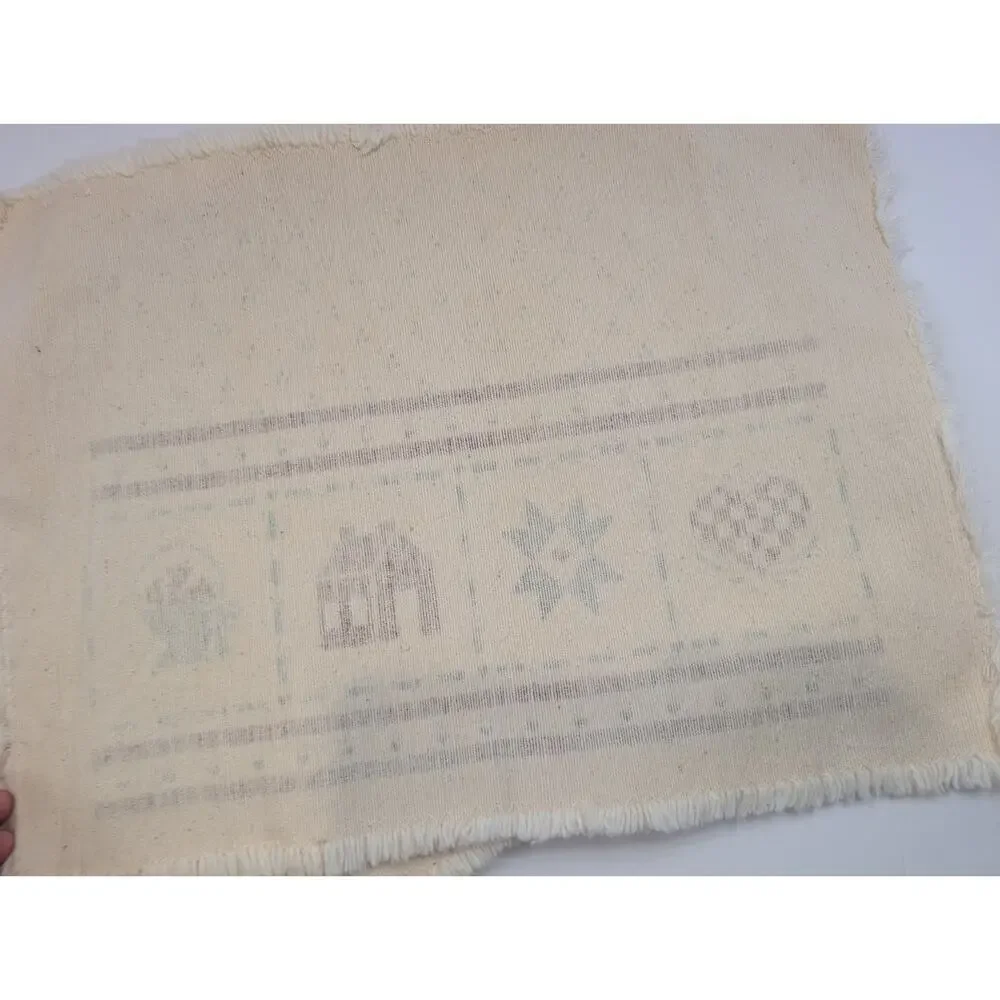 Vintage Set Of 6 Placemats With Houses READ